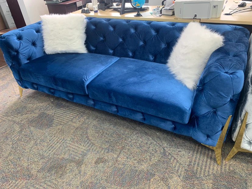 3pcs sofa set available in blue grey cream