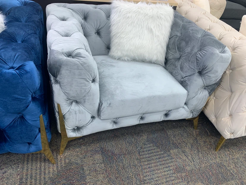 3pcs sofa set available in blue grey cream - photo 2