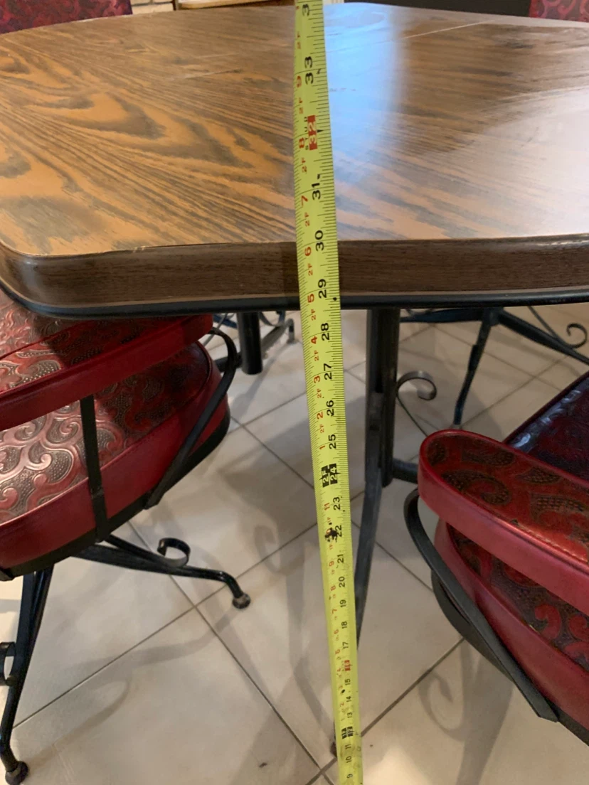 Vintage Dining Table with Four Swivel Chairs - photo 5