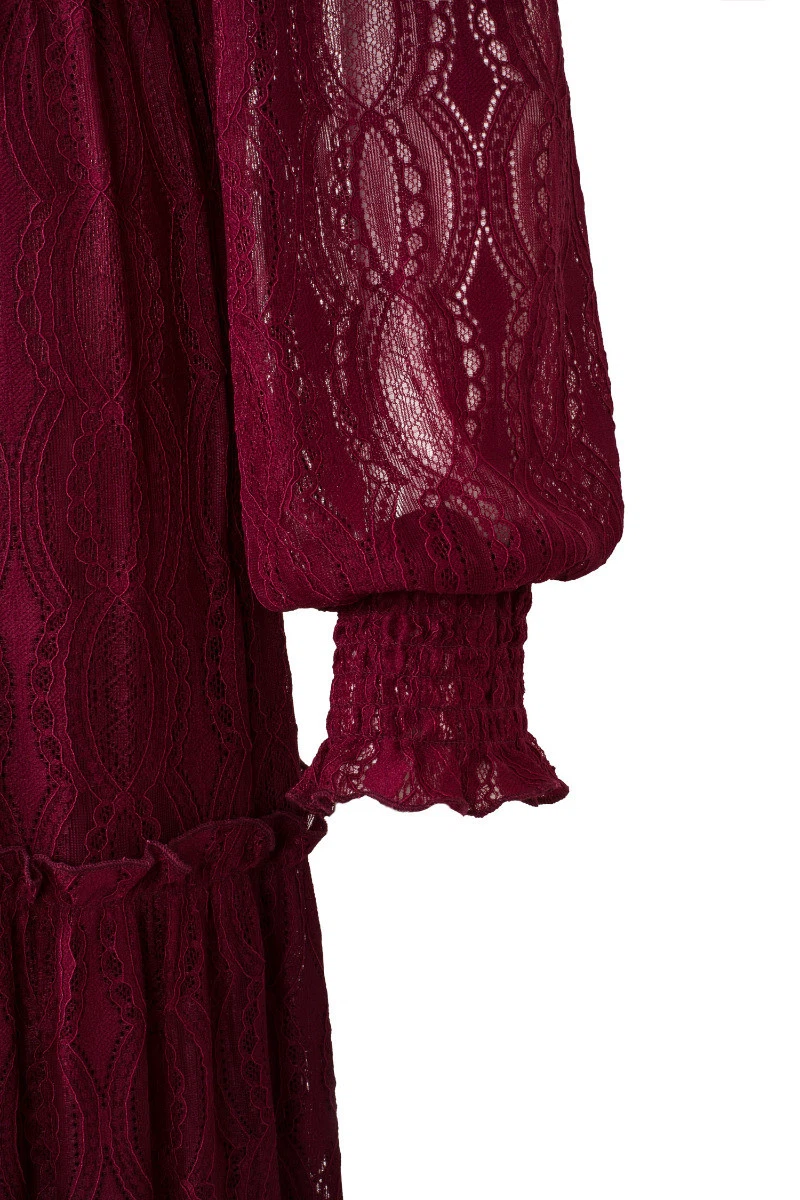 Hell Bunny Burgundy Lace Dress - Size XL - photo 2