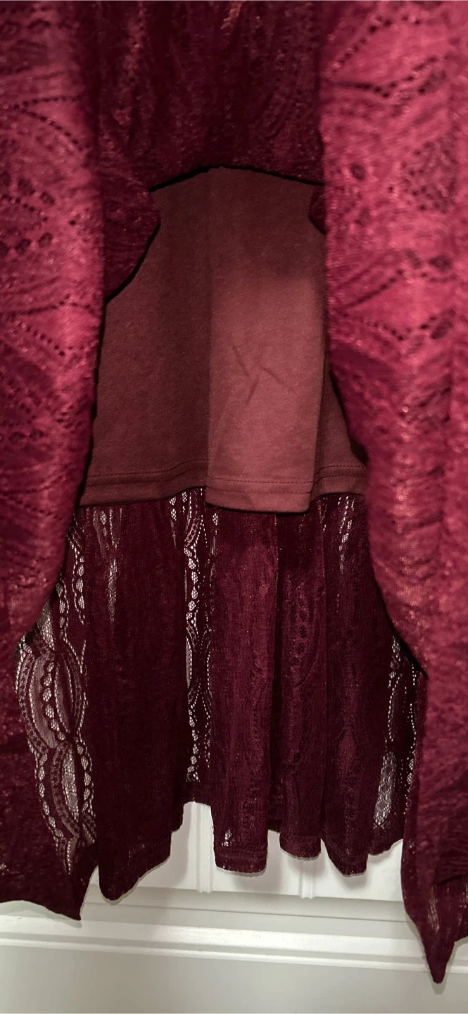 Hell Bunny Burgundy Lace Dress - Size XL - photo 3