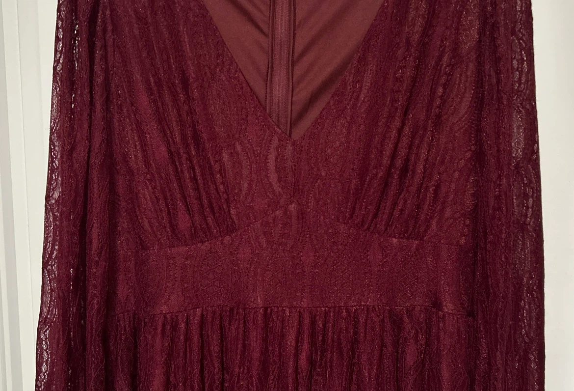 Hell Bunny Burgundy Lace Dress - Size XL - photo 5