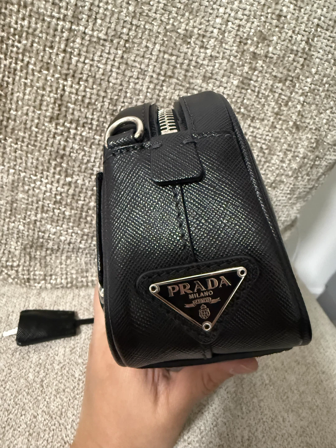 Prada Black Saffiano Leather Camera Bag - photo 3