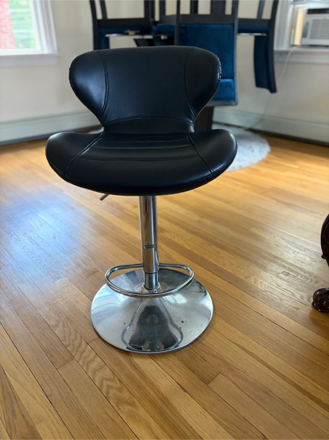 Leather adjustable counter stools