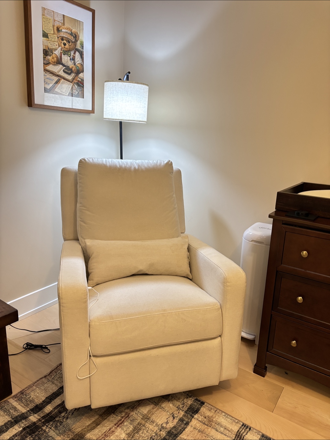 Babyletto Sigi Electronic Power Recliner and Swivel Glider.