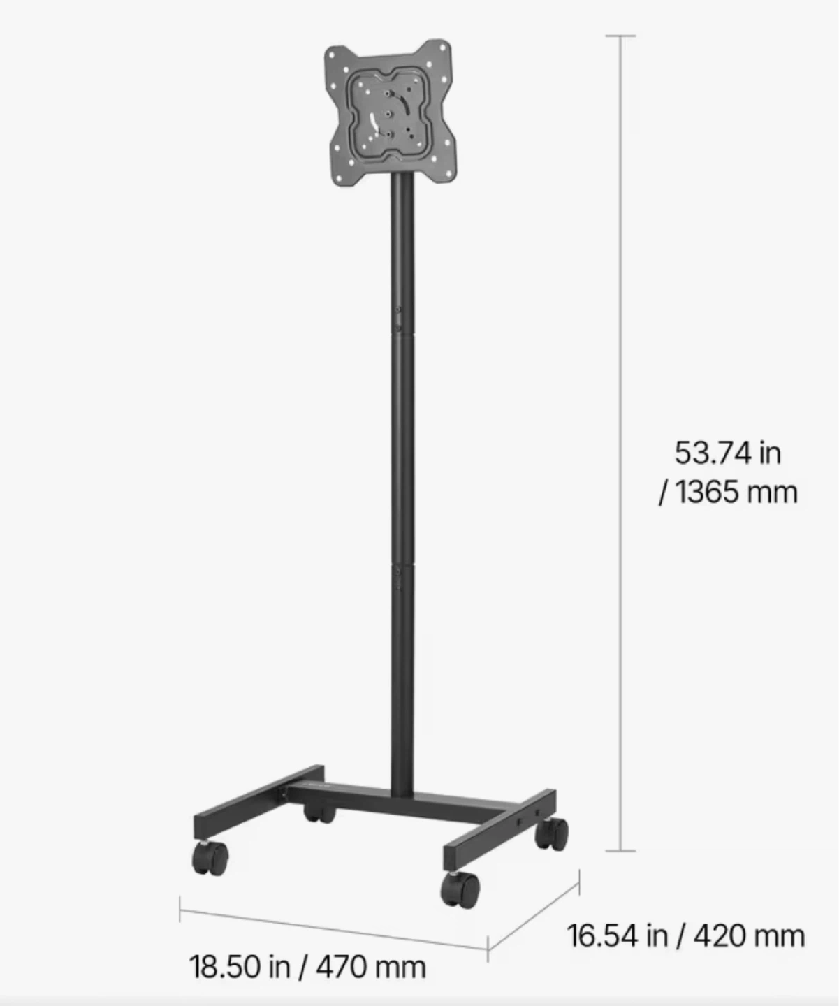 Rolling TV Stand with Mount - photo 2