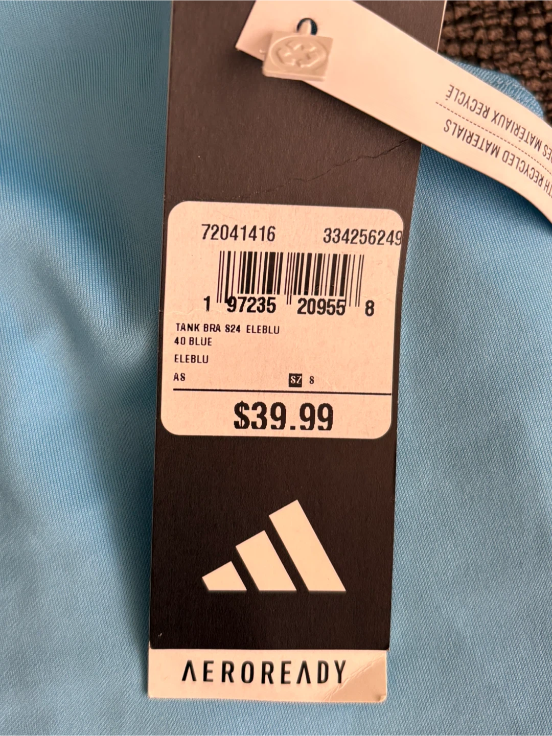Adidas AEROREADY Tank Top Blue Size S - photo 3