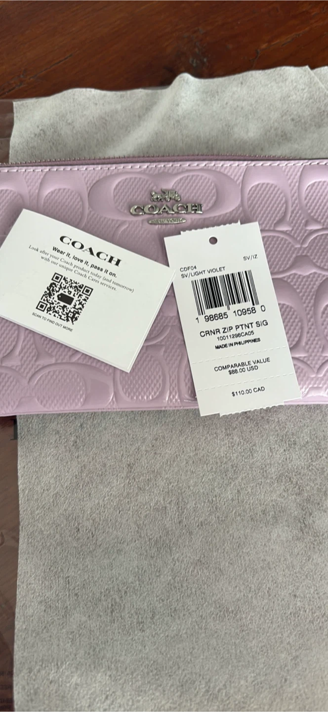 NEW Coach Corner Zip Wristlet - photo 2