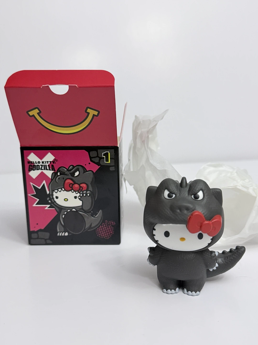 RARE Hello Kitty x Godzilla McDonald’s Toy #1 US Exclusive