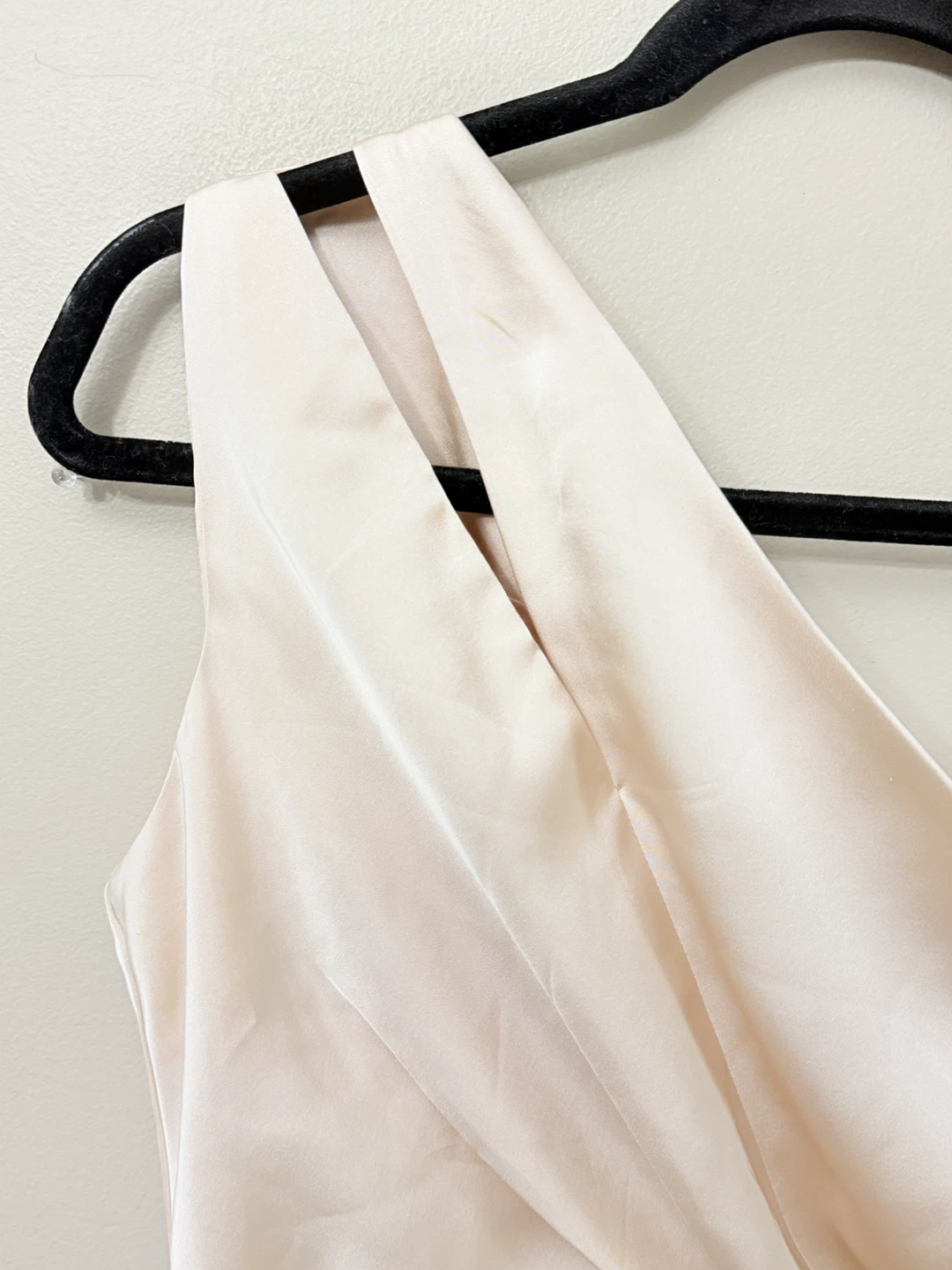 Lavish Alice One-Shoulder Satin Midi Dress Champagne Beige Sz 4 - photo 3