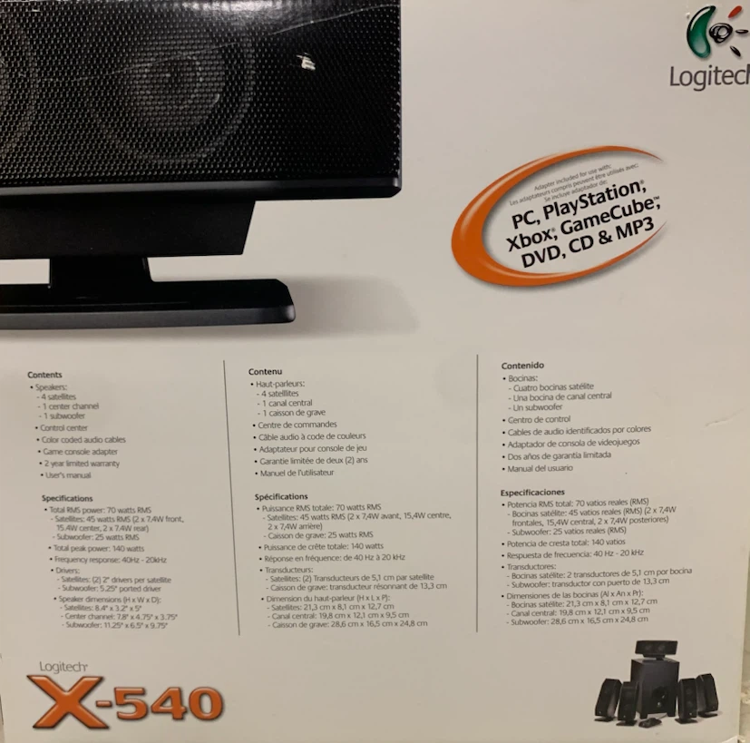 Logitech X-540 5.1 Speaker System for Computer Gaming - photo 5