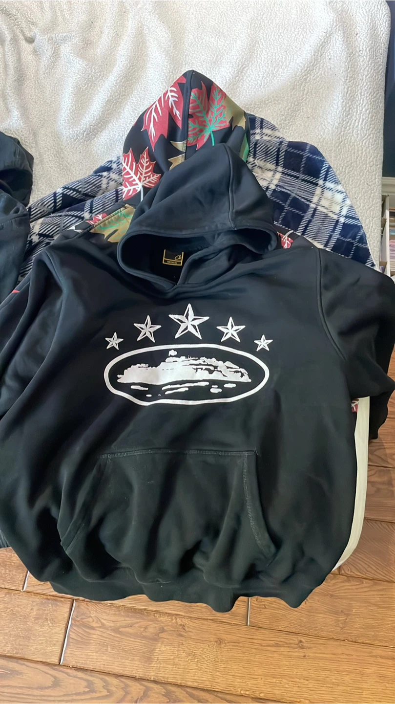 Corteiz 5 Starz Alcatraz Hoodie Black