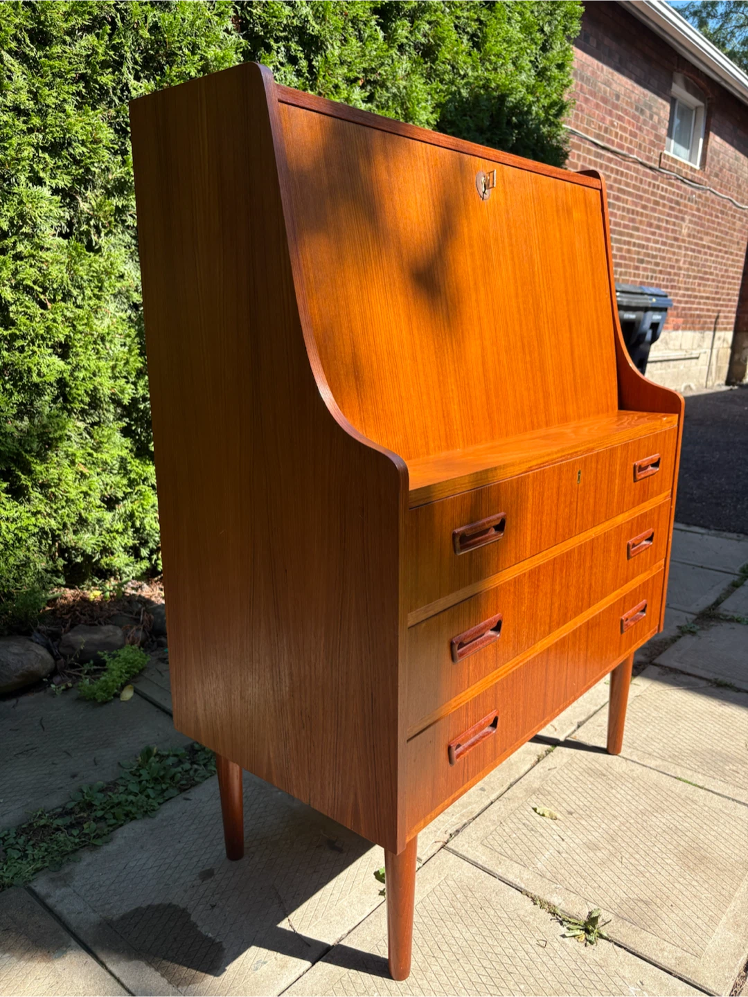 MCM Teak Secretary Desk by Gunnar Nielsen - photo 3