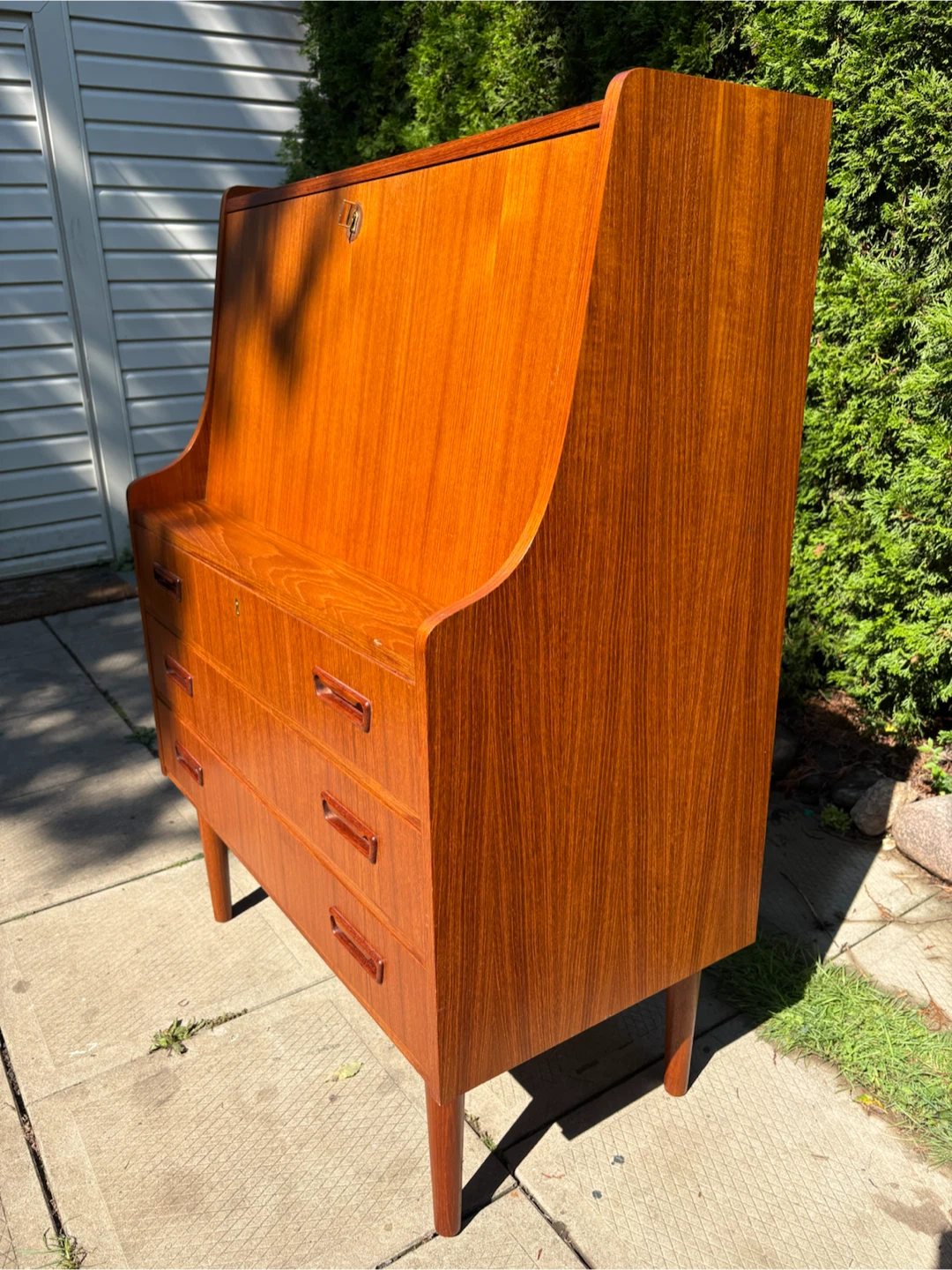 MCM Teak Secretary Desk by Gunnar Nielsen - photo 4