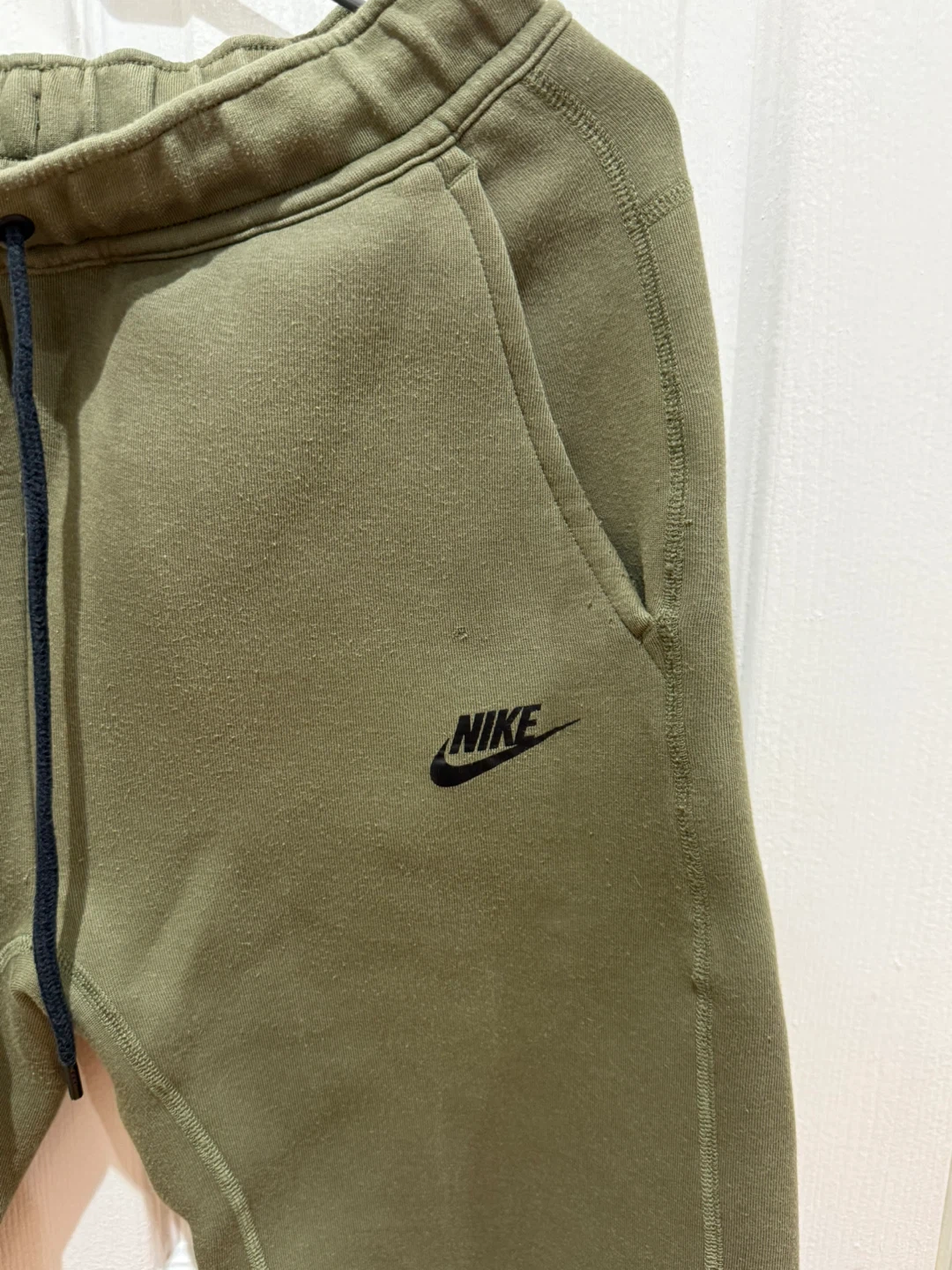 Nike Tech Joggers - Olive Green - Size S - photo 3