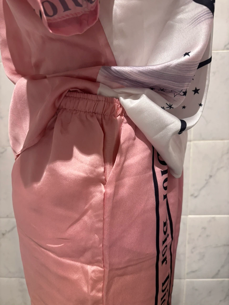 Dior Pink Graphic Pajama Set - photo 4