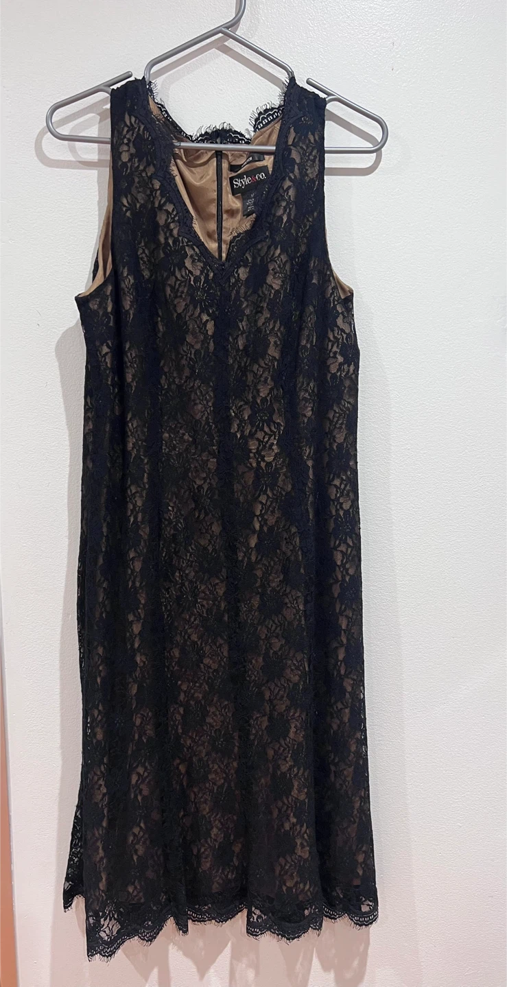 Style & Co. Black Lace Dress, Size 12