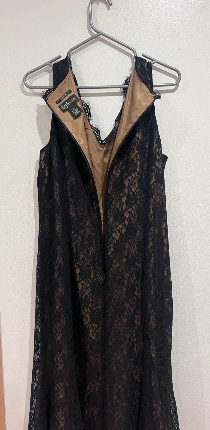 Style & Co. Black Lace Dress, Size 12 - photo 4