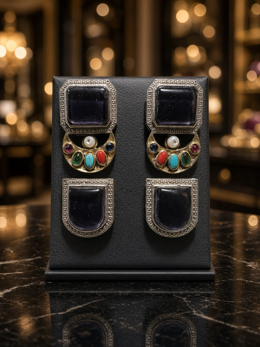 Boho Multicolor Gemstone Earrings