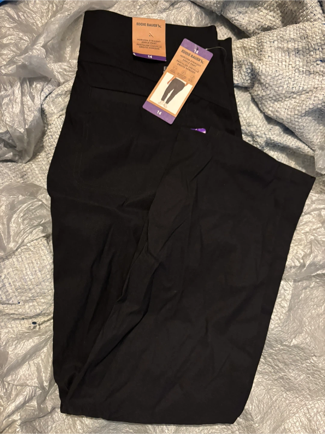 Ladies Eddie Bauer Horizon Straight Ankle Pants - Black - 14
