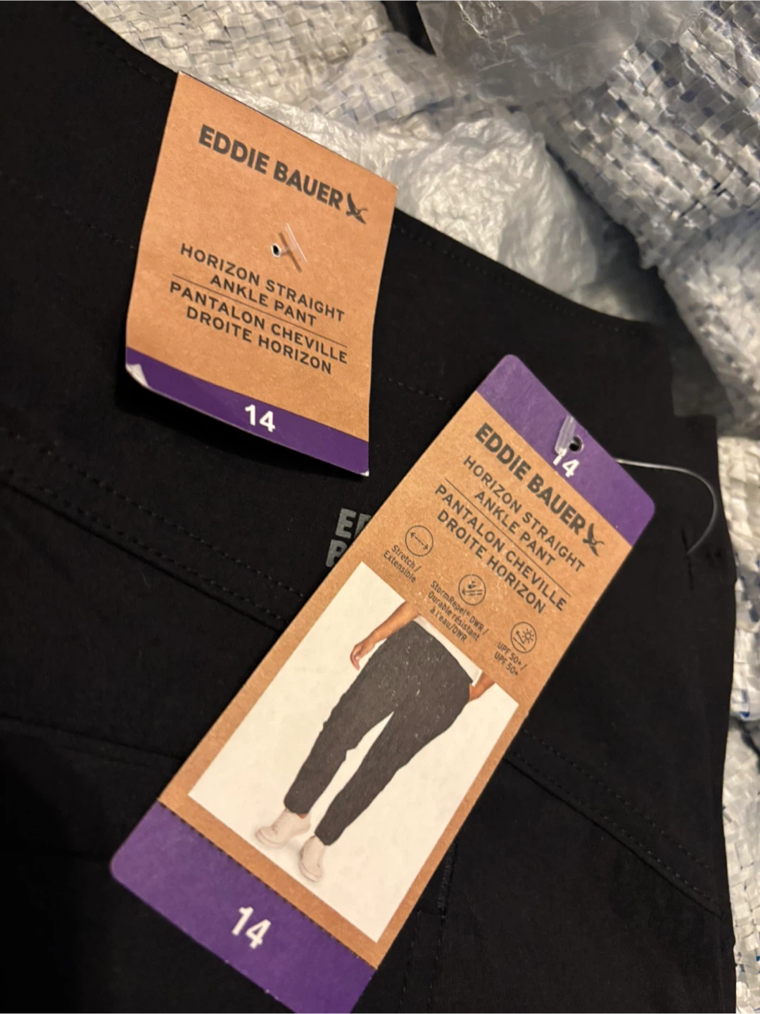 Ladies Eddie Bauer Horizon Straight Ankle Pants - Black - 14 - photo 2