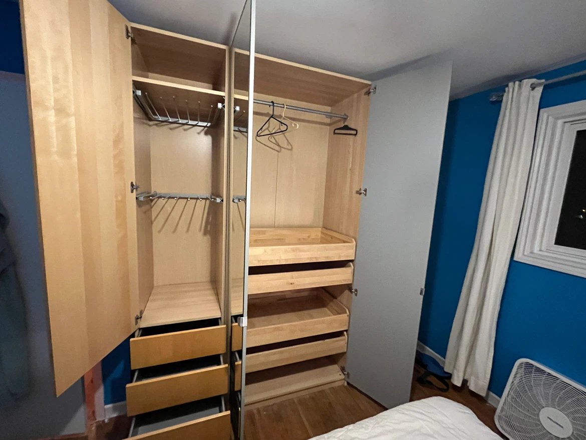 Complete Pax Wardrobe w/Mirrored doors