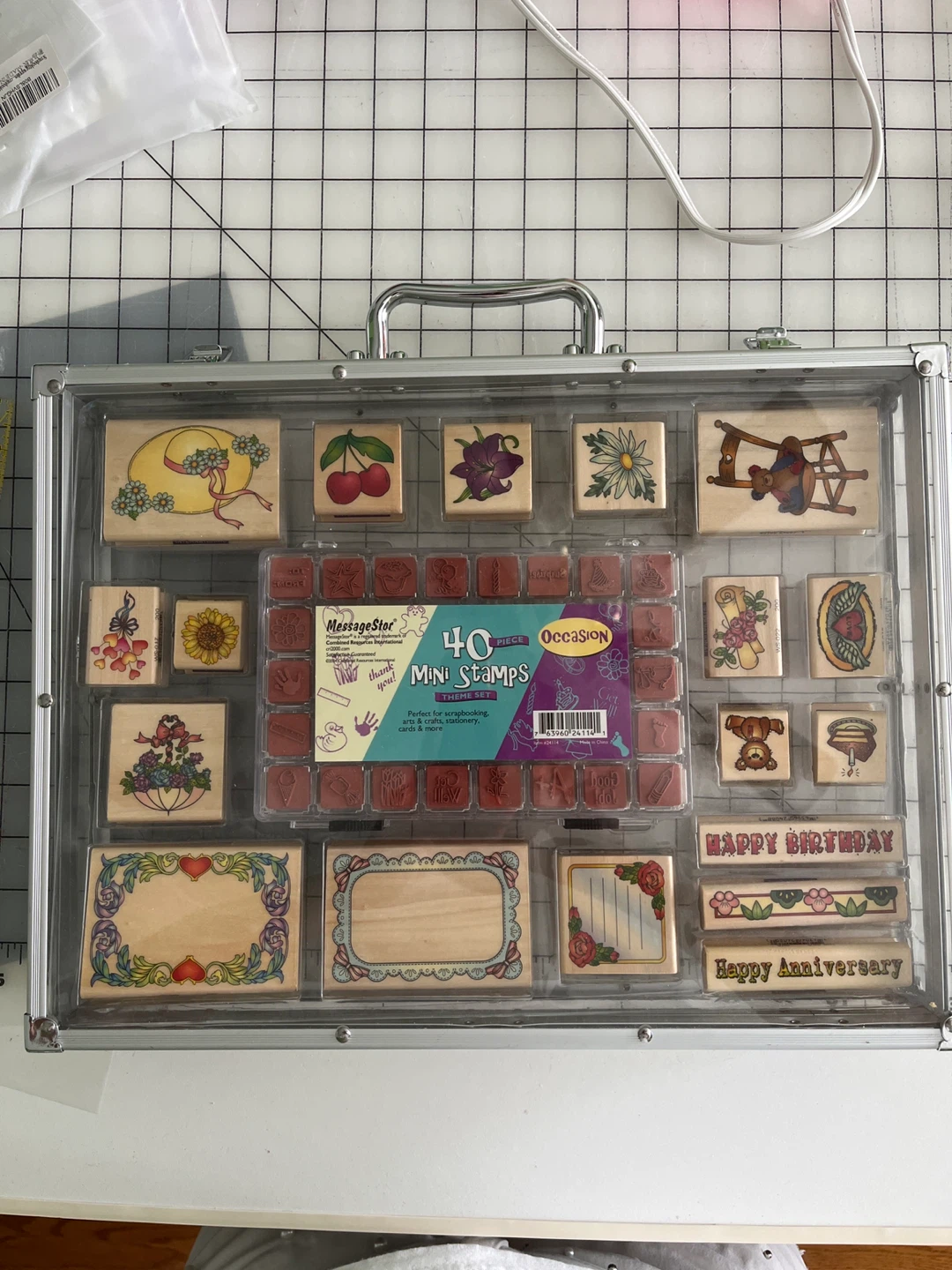 MessageStor Rubber Stamp Collection in Carrying Case