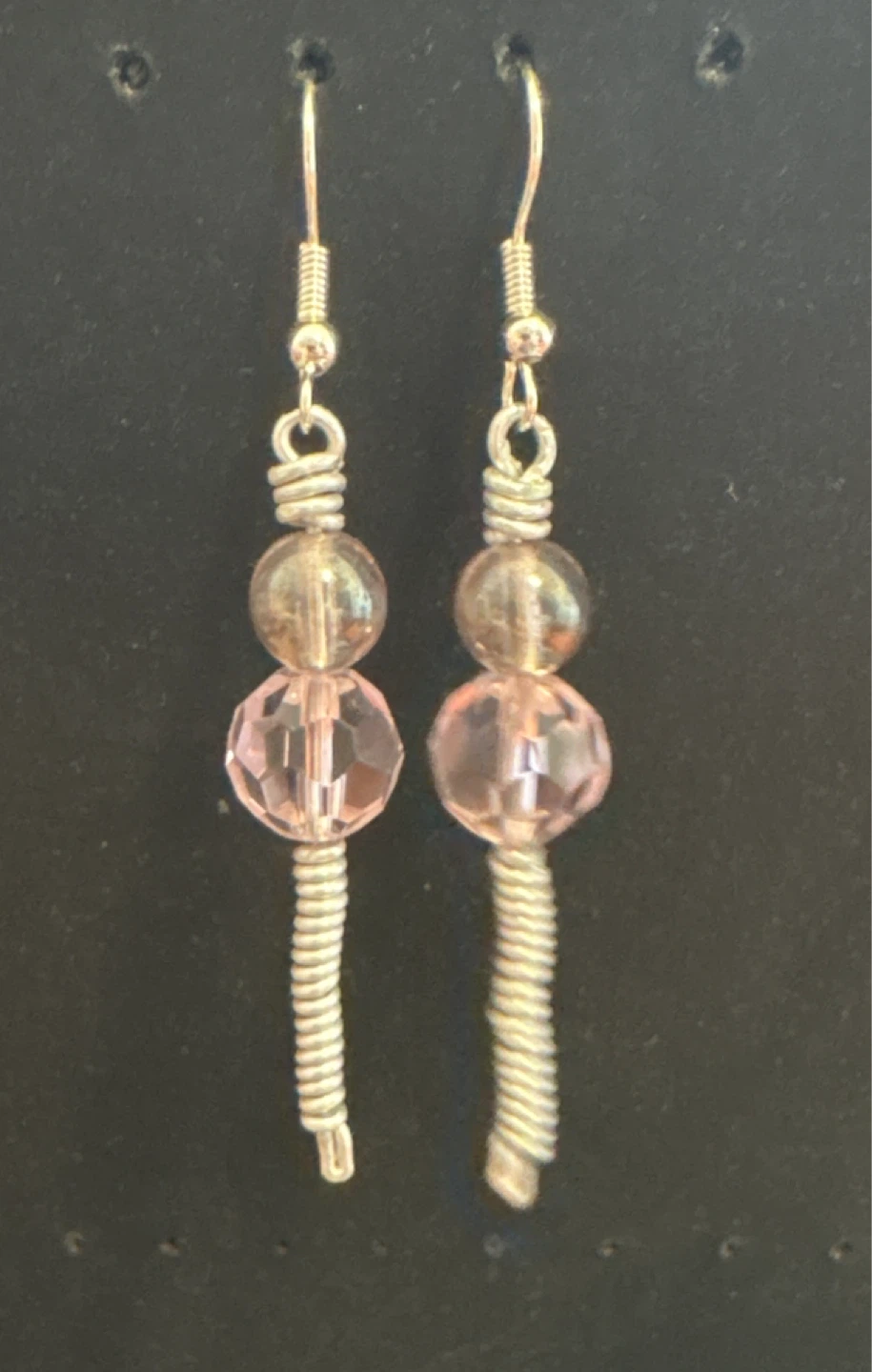 Handmade Beaded Dangle Earrings