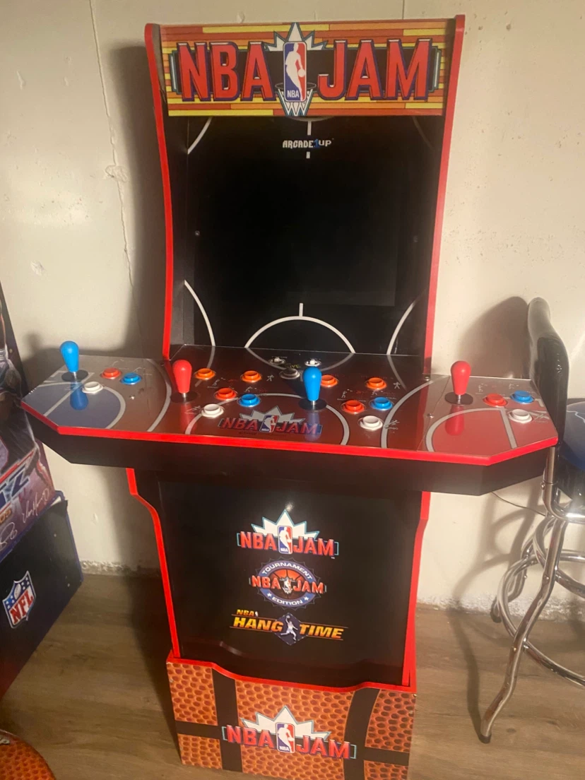 NBA JAM Midway Arcade1up Arcade amazing Boomshakalaka stool wifi