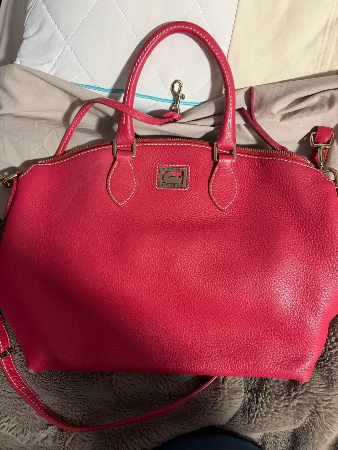 Dooney & Bourke Pink Leather Satchel