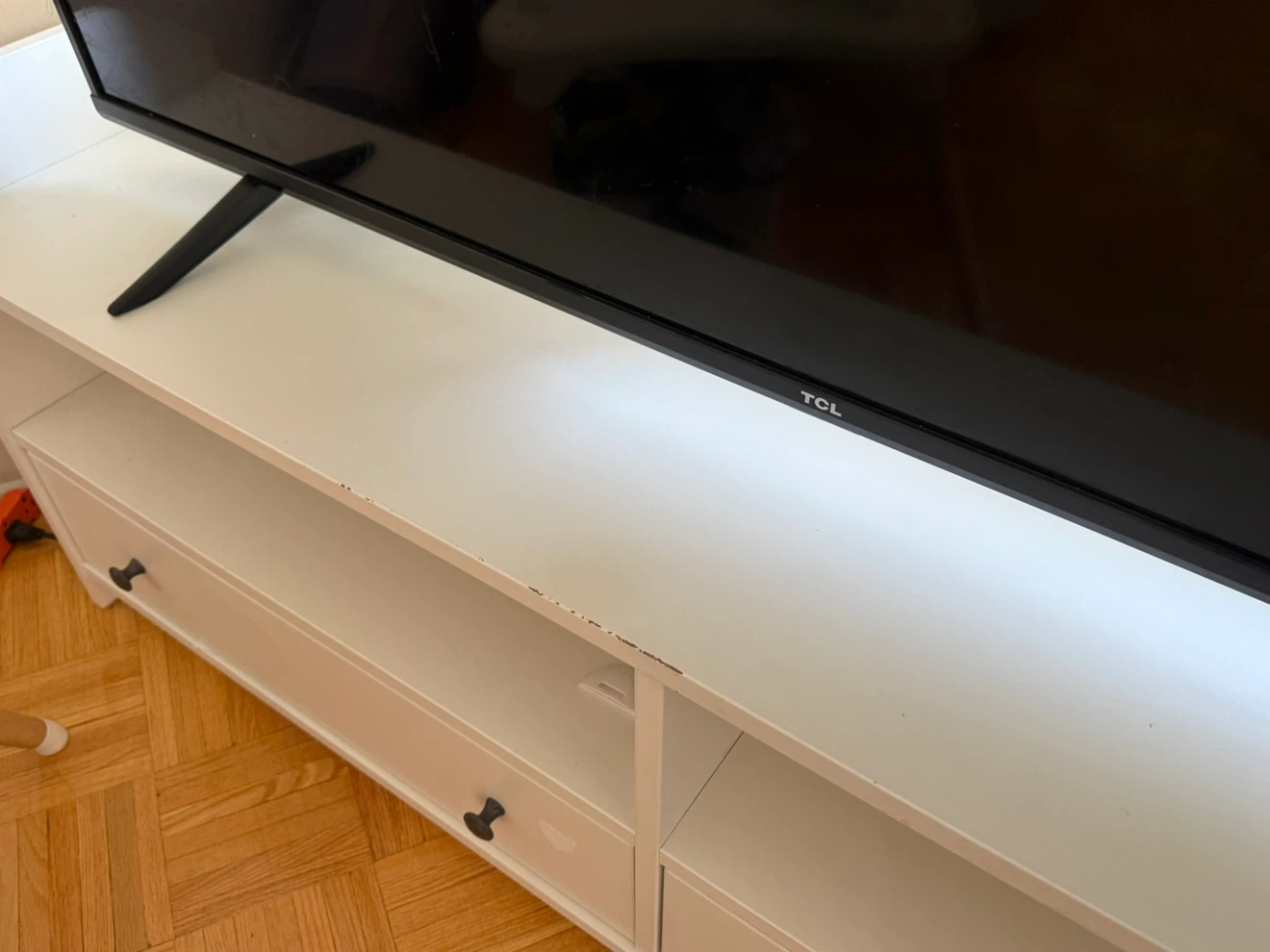 White TV Stand with Drawers - photo 2