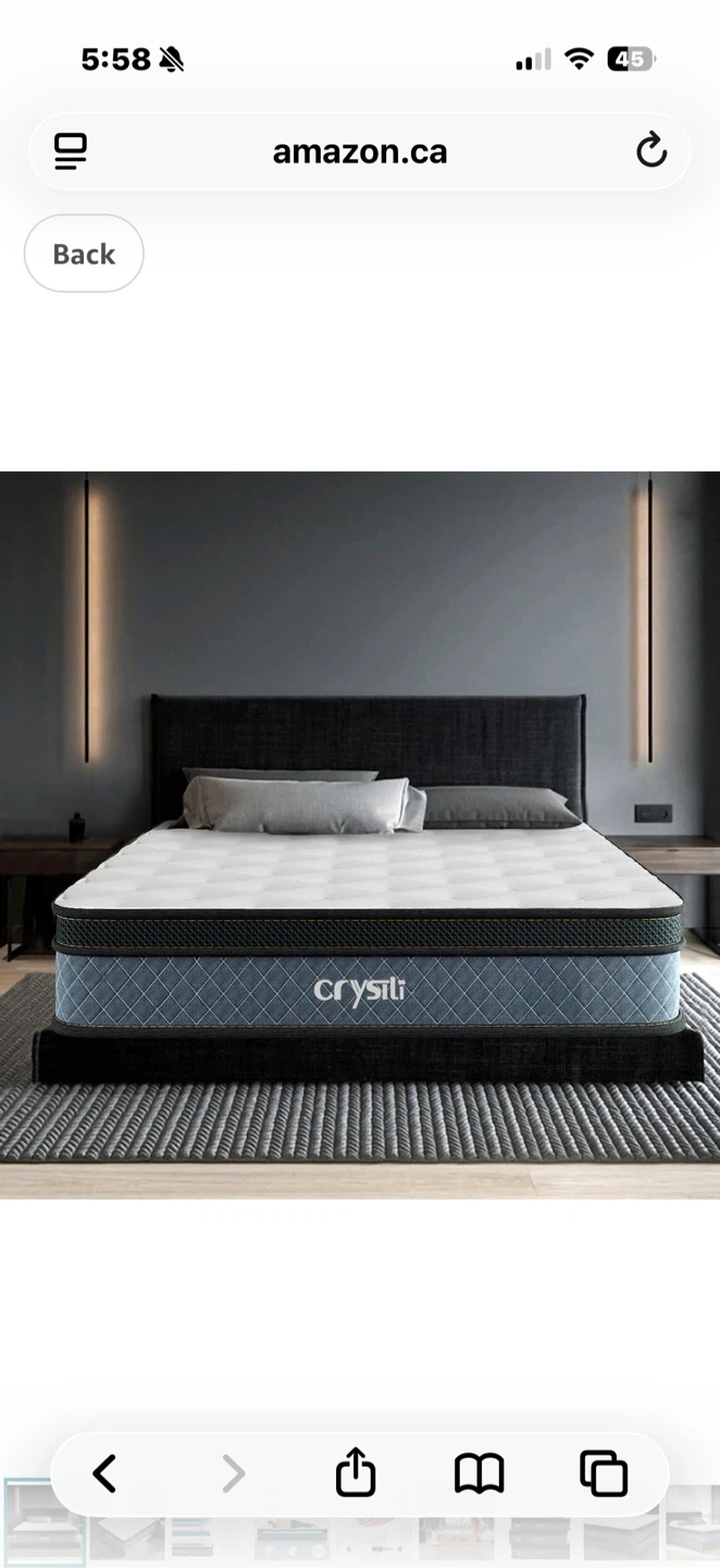 Crysili Luxury Euro Top Mattress - Double/ Full mattress