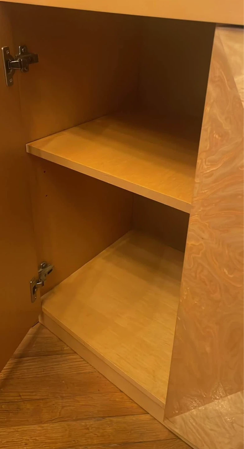 Light Wood China Cabinet with Storage Base & mirrors - photo 2