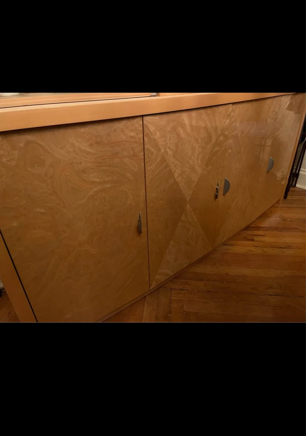 Light Wood China Cabinet with Storage Base & mirrors - photo 5