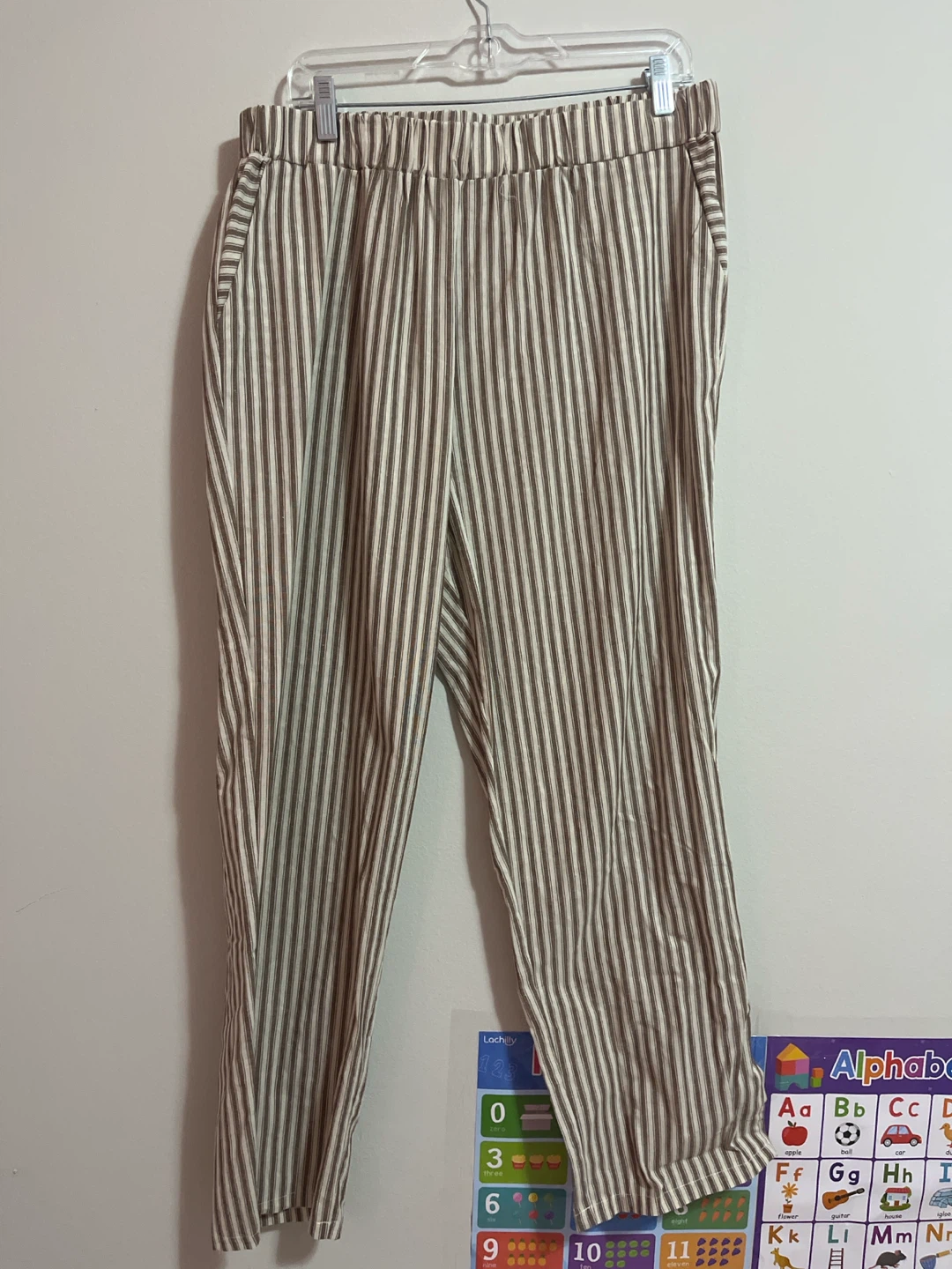 Striped Pull-On Trousers