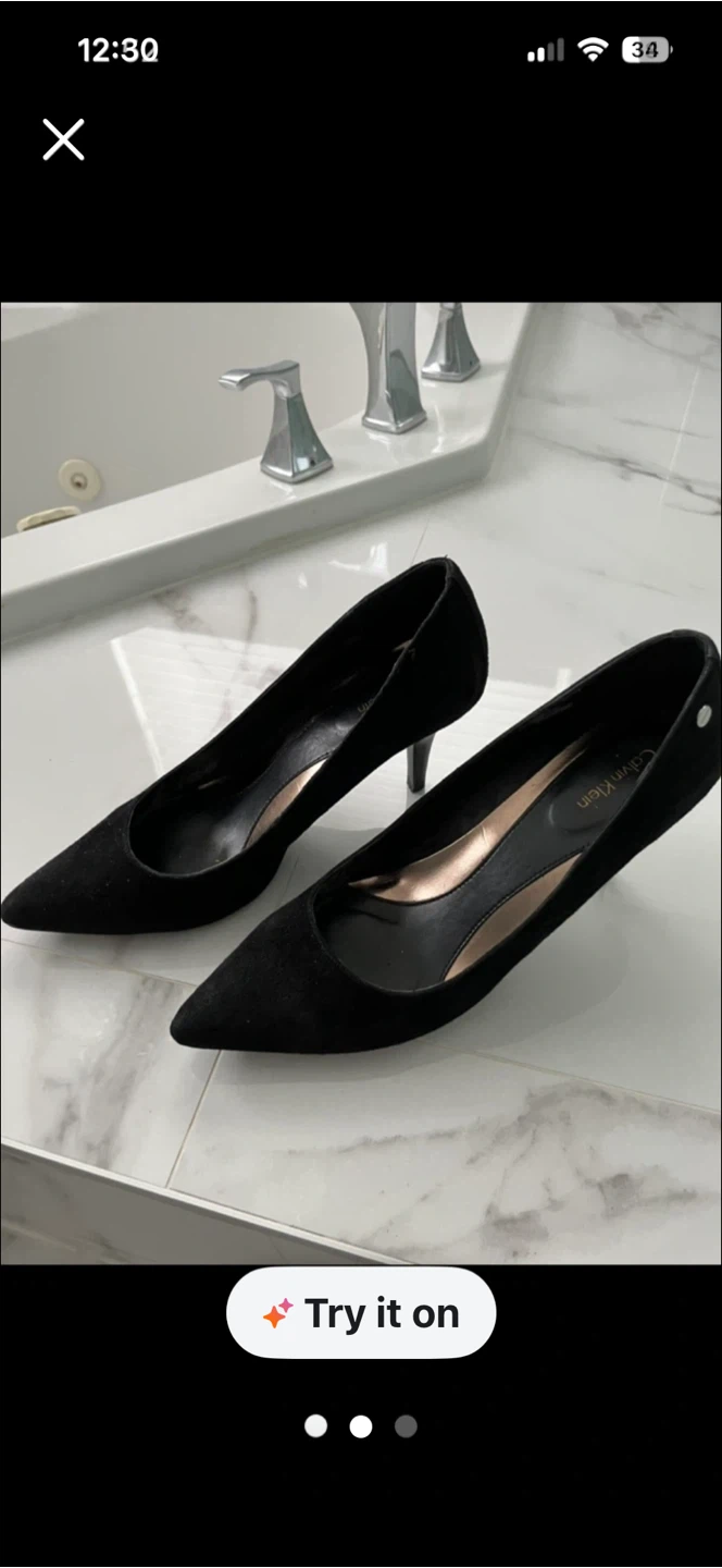 Calvin Klein Black Suede Heels - photo 2