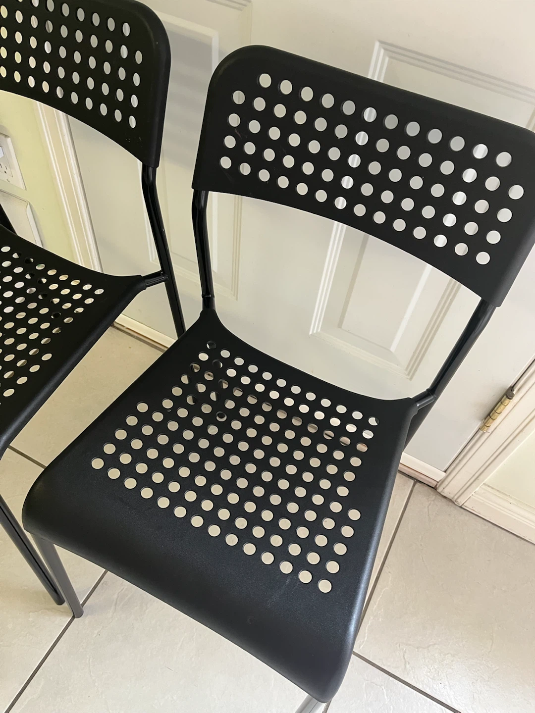 Set of 2 Black IKEA Chairs - photo 2