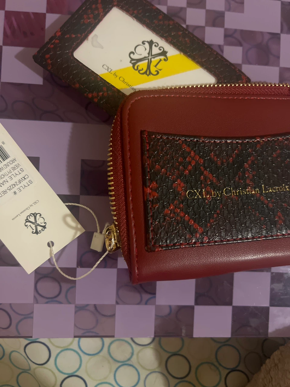 Brick Red Monogram card wallet - photo 4
