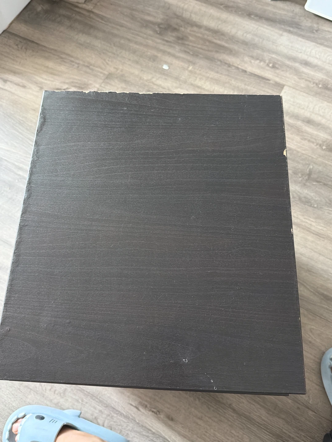 Black 2-drawer bedside table - photo 4