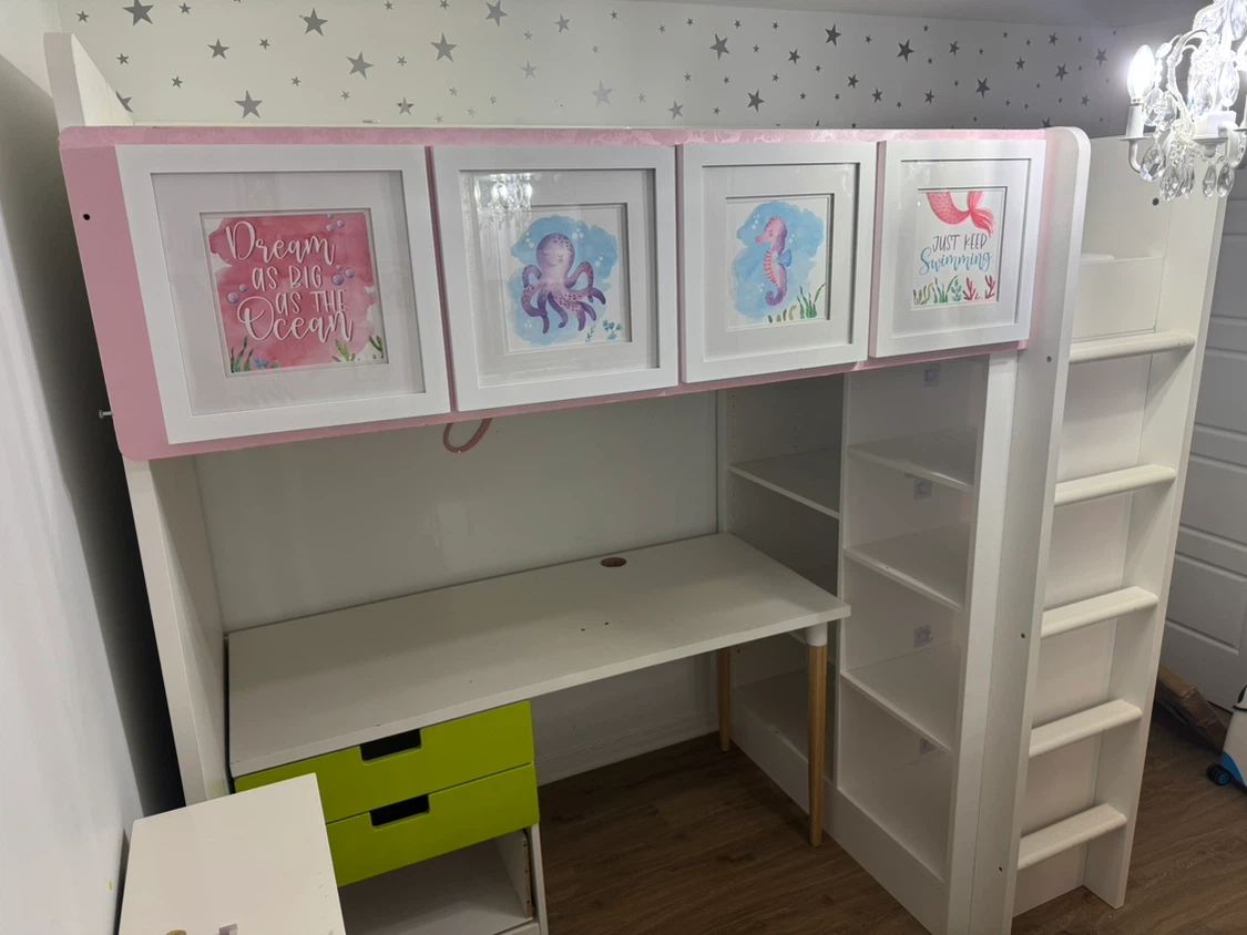 IKEA SMASTAD White Loft Bed with Desk and Storage - photo 2