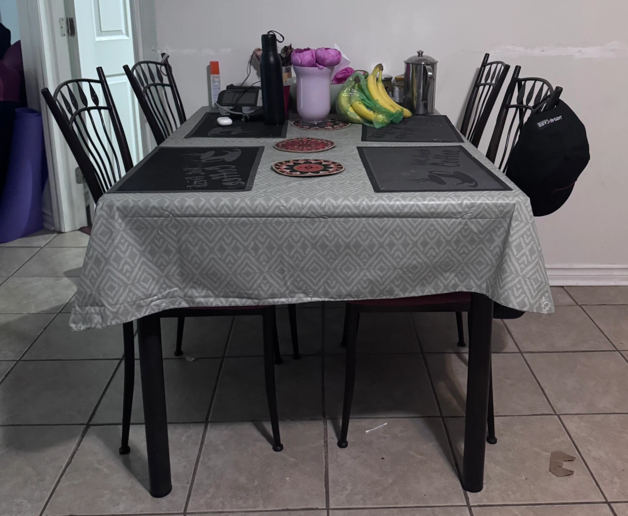 Dining Table Set with 4 Chairs
