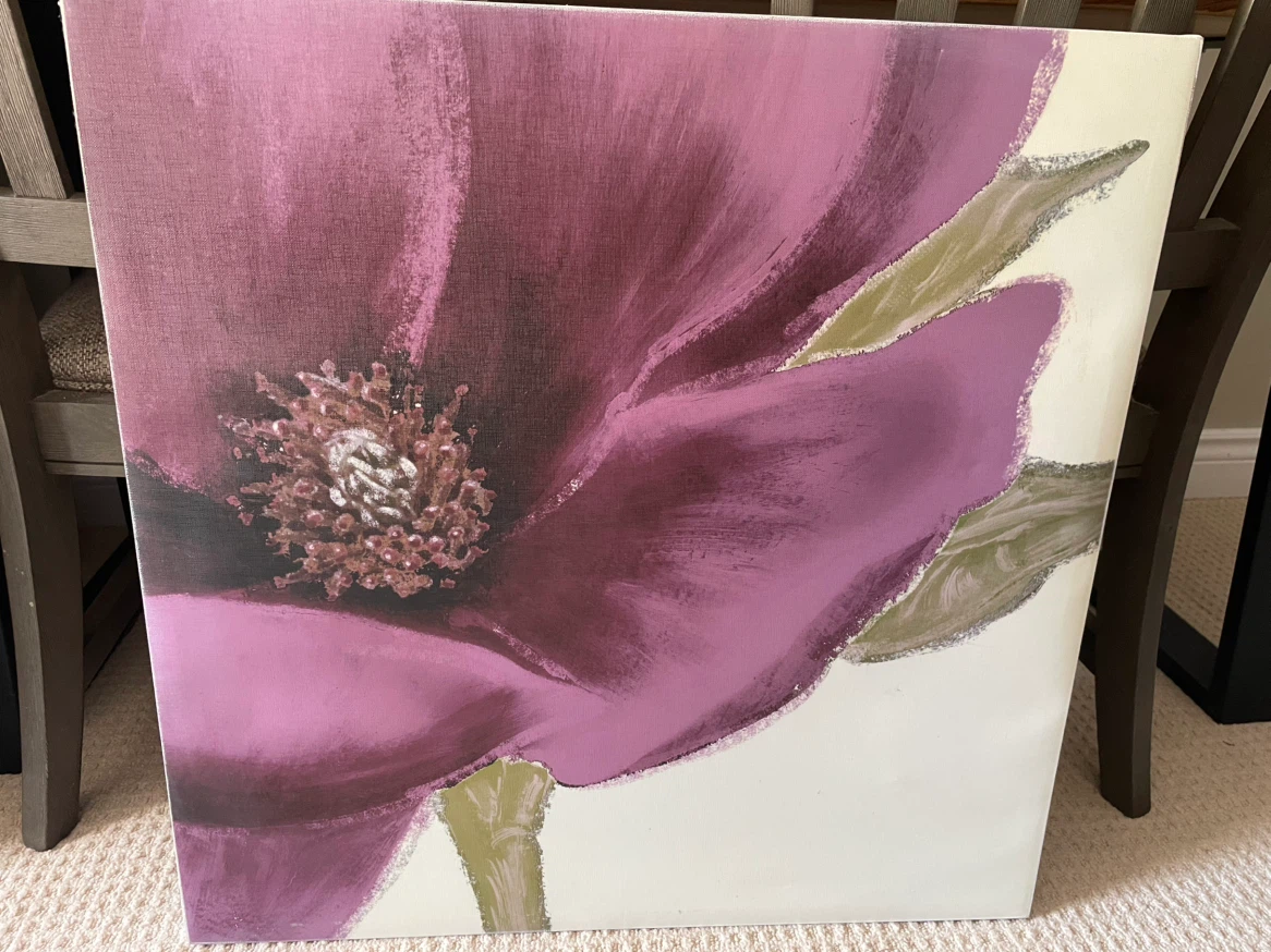 Large Floral Canvas Wall Art