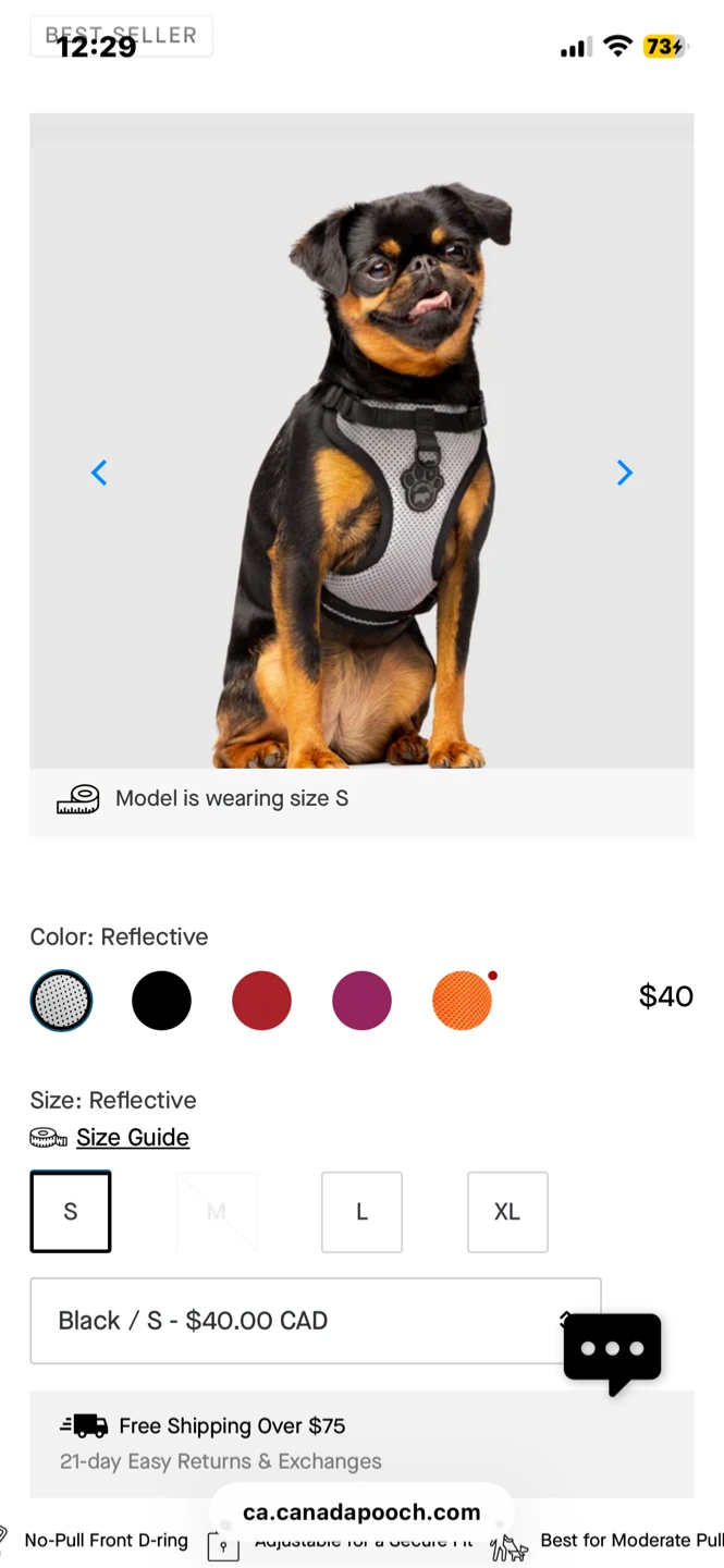 Small Canada Pooch Dog Harnesses ($20 Each) - photo 3