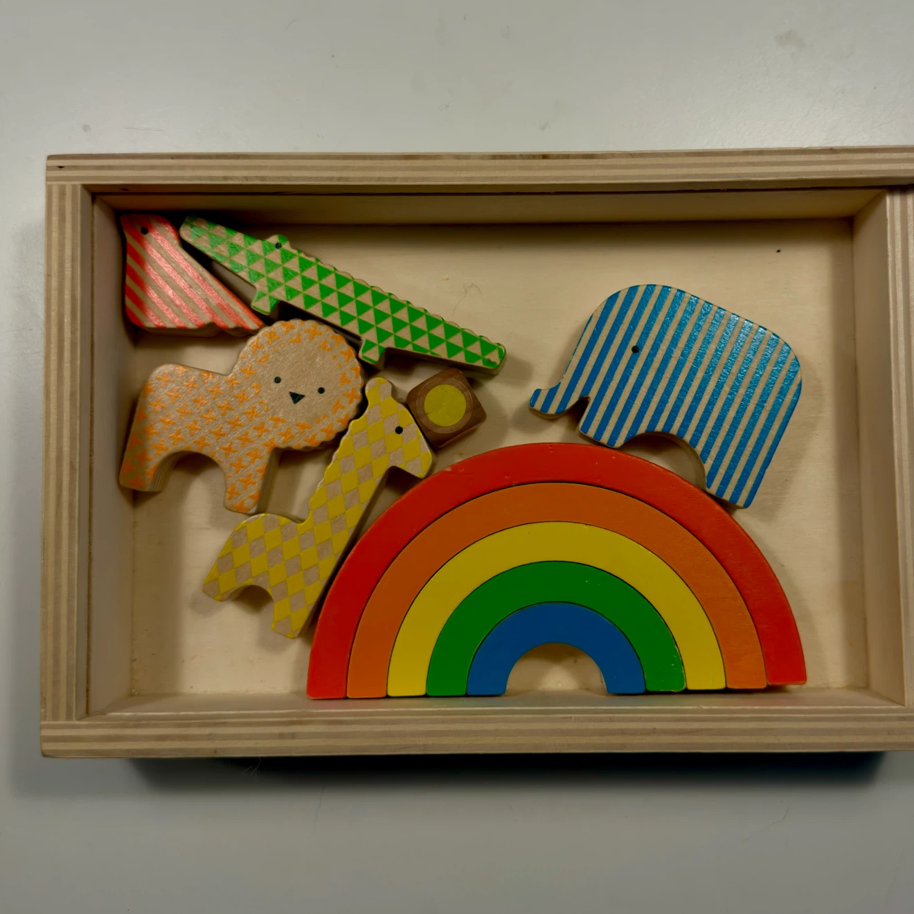 Petit Collage Wild Rainbow Wooden Stacking Toy - photo 3