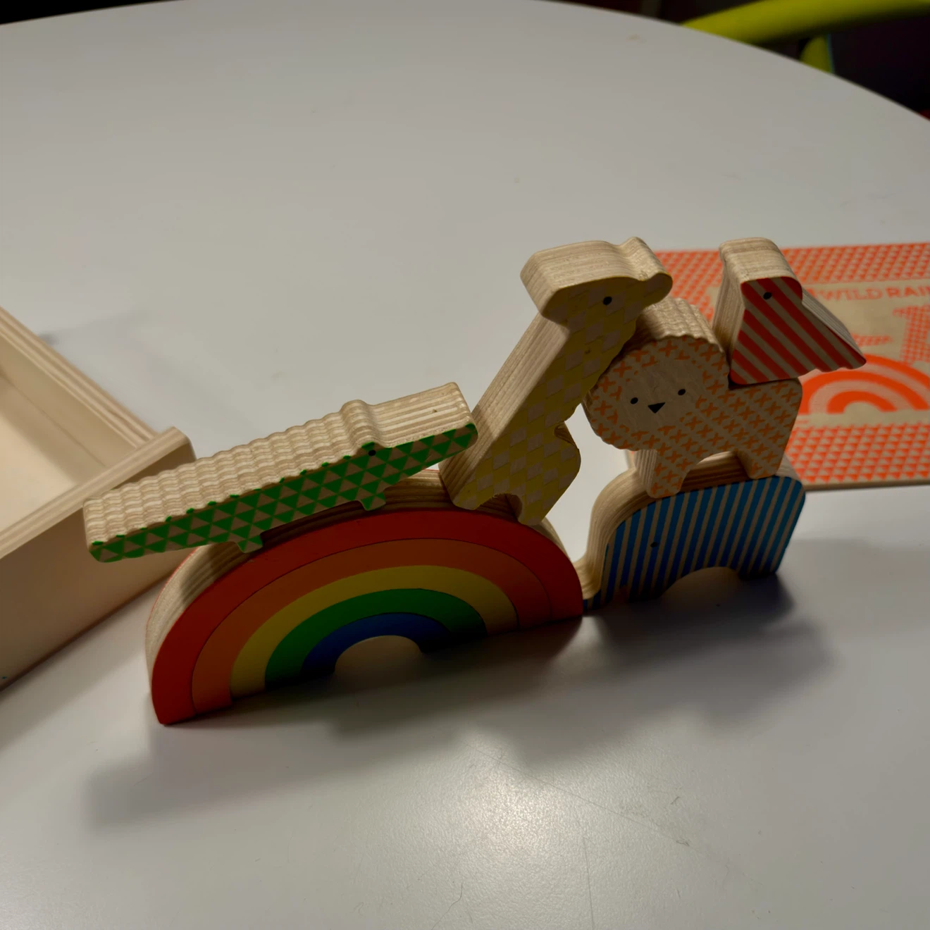 Petit Collage Wild Rainbow Wooden Stacking Toy - photo 4