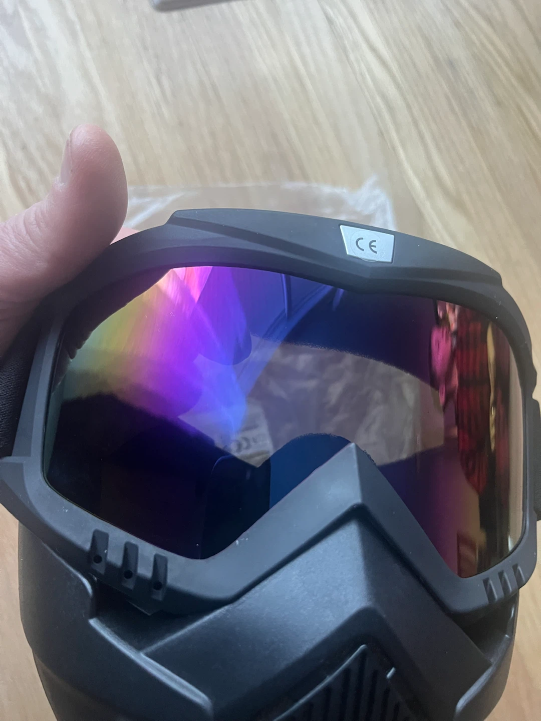 Black Protective Goggles with Detachable Mask - photo 3