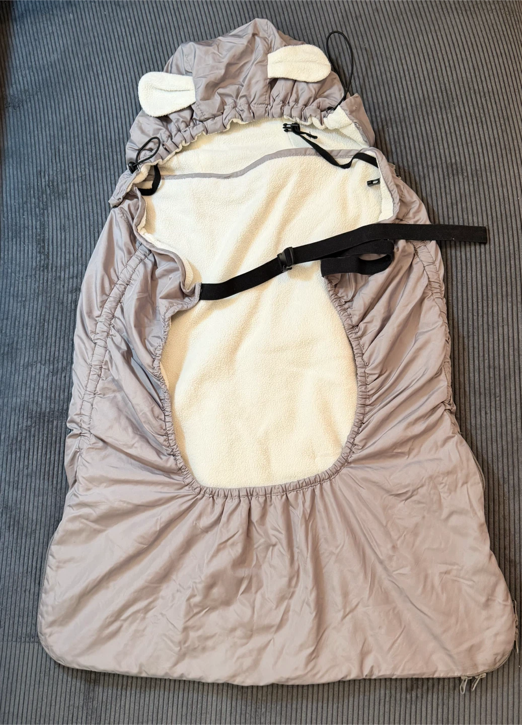 Warm Baby Carrier Cover with Fleece & Hood – $12