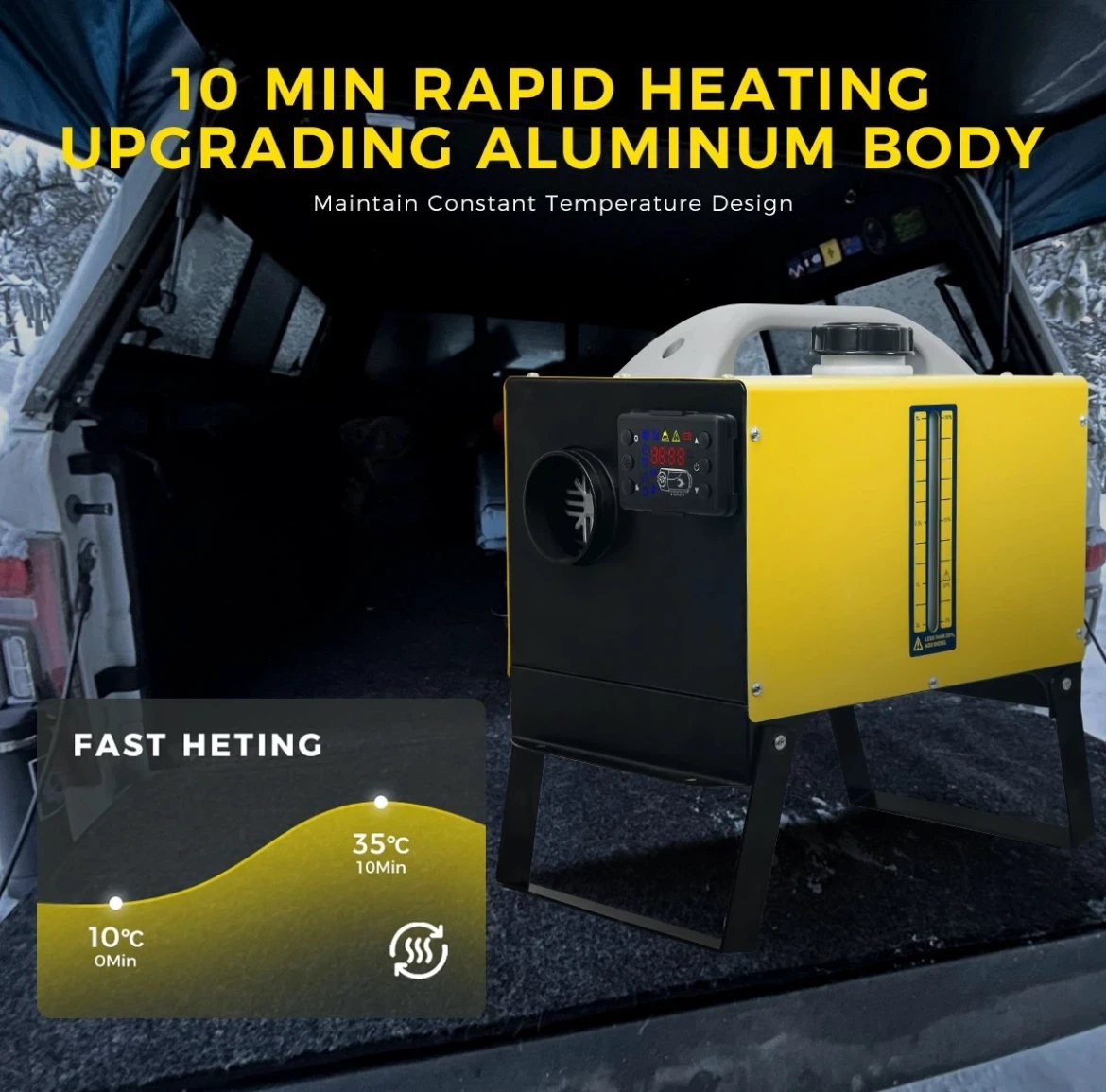 Diesel Air Heater 8kW NEW + transform 110~12 volt - photo 3