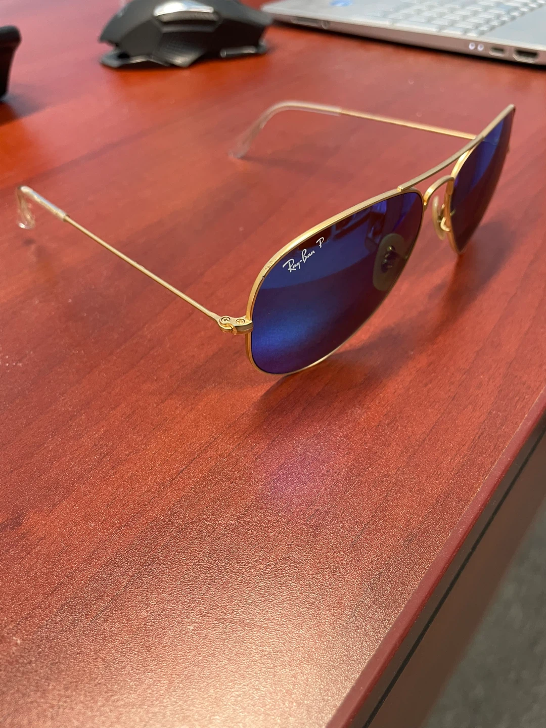 Ray-Ban Aviator Polarized Sunglasses - Blue Mirrored Lenses - photo 3