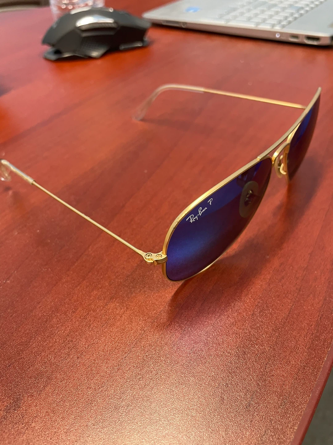 Ray-Ban Aviator Polarized Sunglasses - Blue Mirrored Lenses - photo 4